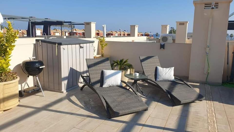 Higuericas Costa 222 Haerlig Takterrass Med Havsutsikt - Pool Och 250M Till Stranden Torre de la Horadada Exterior foto